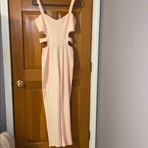 Missguided pink jumpsuit